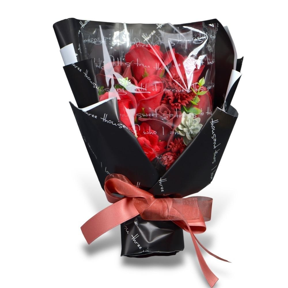 BOUQUET FIORI RED 20X16X30CM C